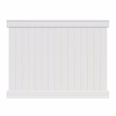 6 أقدام. X 6 قدم. لوحة سياج الخصوصية من الفينيل الأبيض